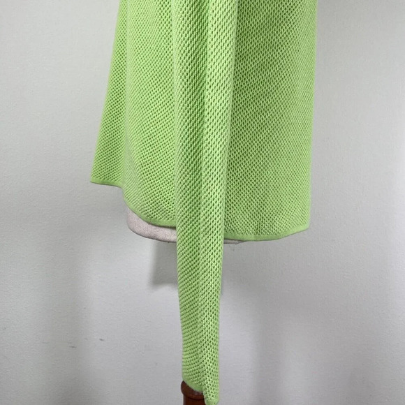 Sweaty Betty Idol Mesh Sweater Women's Large Neon Green Crewneck Athletic Run - Picture 10 of 14